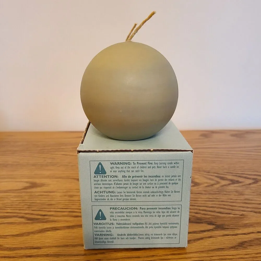 PartyLite Ball Candles 3" Ginger Apple Scent Round Ball Two In Original Box - Picture 8 of 10